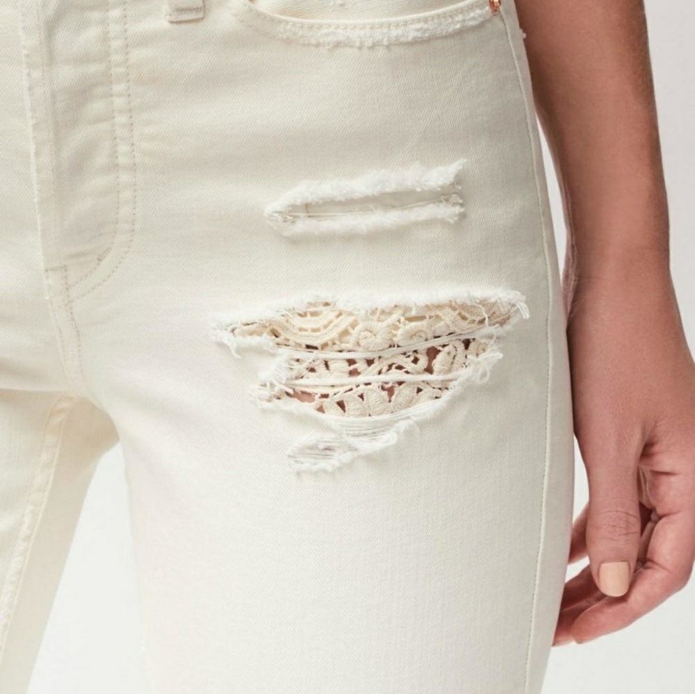 NWT Free People lacey stilt torn denim jeans - Picture 5 of 15